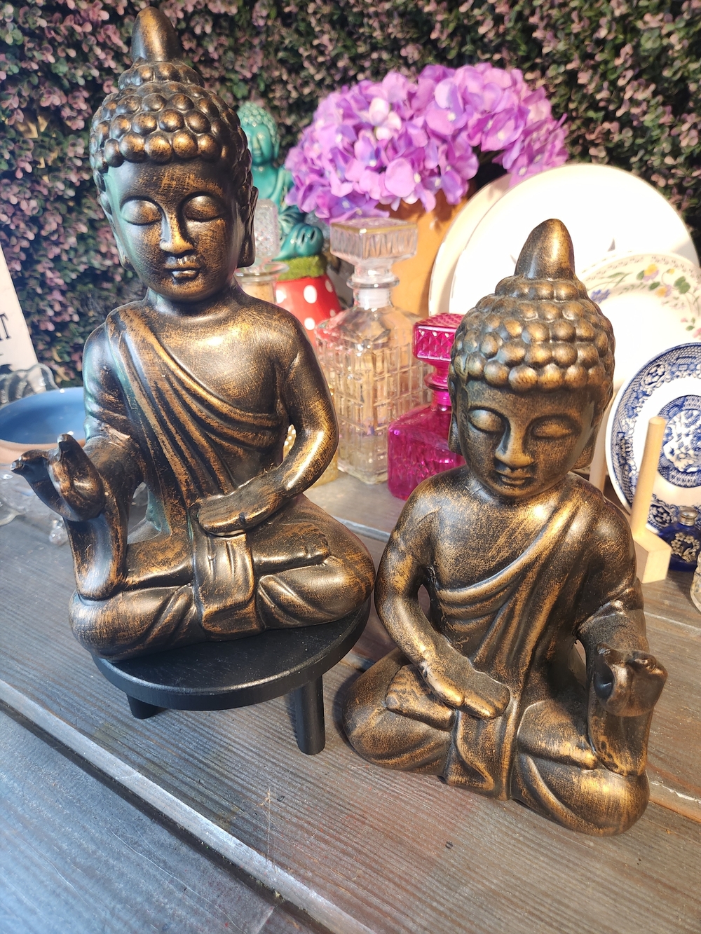 Decorative Gold Buddha Statues Set Of 2 Peir 1 Imports